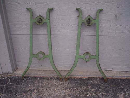 Vintage 1895 GREAT Industrial Factory Cast Iron Machine legs base
