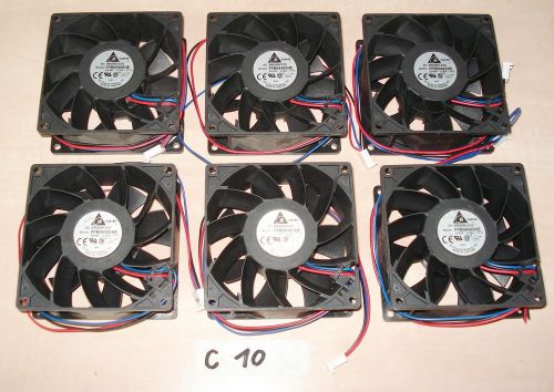 Lot of 6 Delta FFB0948SHE Fan 48VDC 0.30A 92x92x38mm, with connector