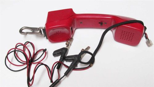 Walker Red Lineman Test Set Push Button Handset Telephone