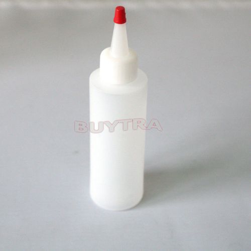 Hot! 4 OZ Clear Round Squeeze Dispensing Bottle with Removable Red Cap USEF