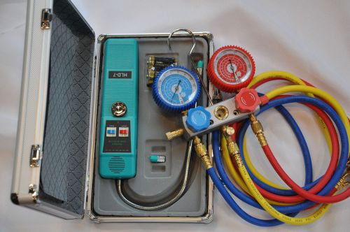 Refrigerant Leak Detector:Extra Sensor Tip+Maifold gauge+5ft Hose Set HVAC Kit