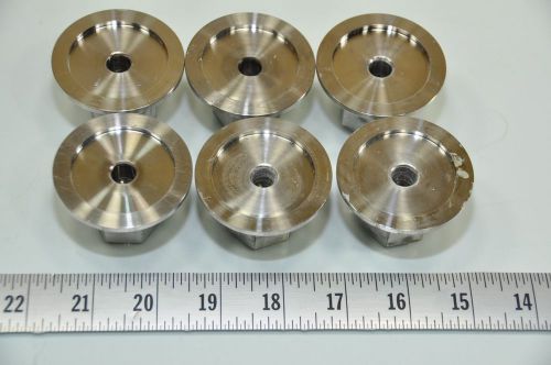 NW40 Vacuum Flange To 1/2 NPT Stainless Steel Fitting Lot Of 6