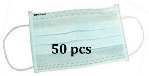 50 pcs 3-ply Disposable Surgical Ear Loop Face Anti Dust Mouth Cover Masks