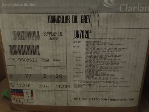 Omnicolor Dark Grey Colorant UN7020 from Clariant, 1% LDR New 25 lb box