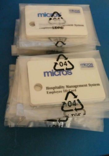100 count sealed Micros Employee ID Cards New