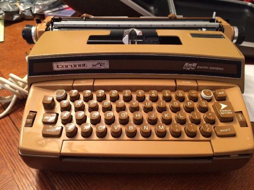 Smith Corona Coronet Super 12 Portable Coronamatic Electric Typewriter with Case