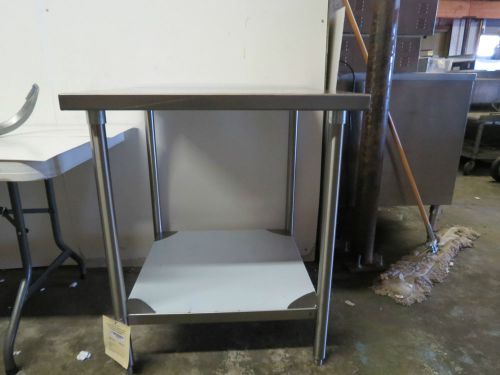 Never Used 30&#034; x 30&#034; all welded SS table with SS undershelf  (has scratches)