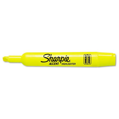 Sharpie Accent Accent Tank Style Highlighter, Chisel Tip, Fluorescent Yellow, EA