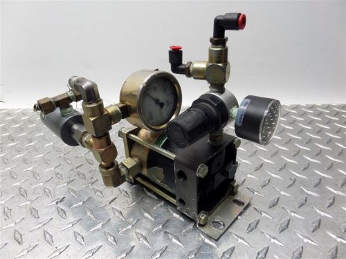 Haskel fluid liquid driven pump model m-21 hydraulic press 2600 psi for sale