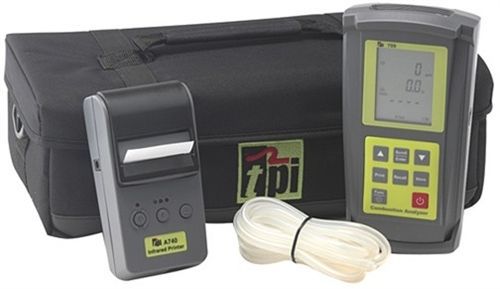 Tpi 709a740 combustion efficiency analyzer kit with a740 infrared printer for sale