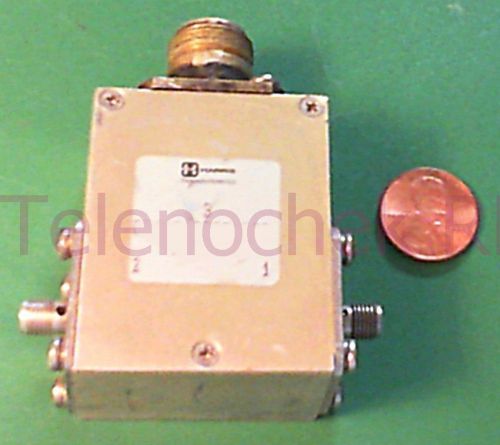 RF microwave single junction circulator 2070 MHz CF/  840 MHz BW/ 100 Watt/ data