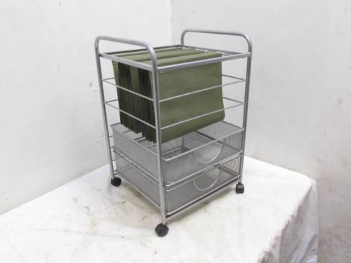 Nice safco onyx gray mesh mobile letter file cart 2 drawer office organizer for sale