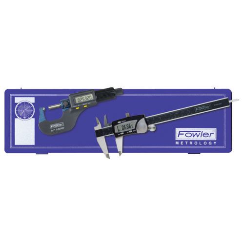 Fowler 2 piece electronic caliper &amp; micrometer set for sale