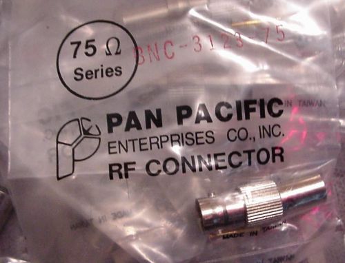 PAN PACIFIC RF CONNECTOR .75 OHMS BNC-3123-75 LOT OF 20 NEW IN PACKAGE BAGS