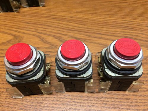 Allen bradley 800t-b6b extended head red pushbutton b6 b6a b6d2 with 2no/2nc xa for sale