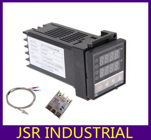 Digital pid temperature controller + 25a ssr + k thermocouple sensor free shippi for sale