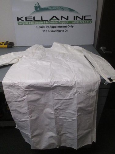 Dupont Tychem SL Chemical Resistant Apron Coat Sz Large White