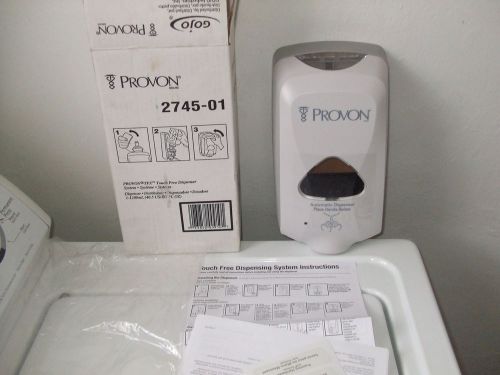 Brand new provon tfx touch free soap sanitizer dispenser system 2745-01 for sale
