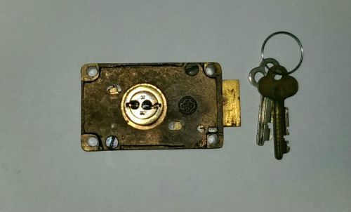 Vintage Yale &amp; Towne Safe Deposit Box Lock Brass
