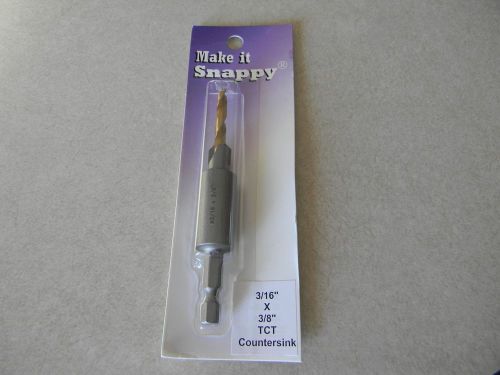 Snappy gold screw countersink 3/16&#034;, carbide tipped for sale