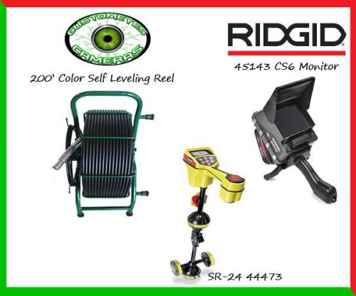 CustomEyes 200&#039; SL Reel &amp; Ridgid 45143 CS6 Monitor &amp; Ridgid 44473 SR-24 Locator