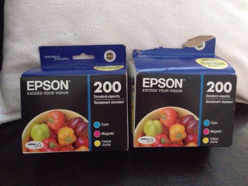 Epson DURA Bright T200 Color Ink Cartridges (Yellow, Cyan, Magenta)