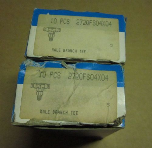 IMPERIAL EASTMAN MALE BRANCH PLUMBING TEE 2720F504X04  LOT OF 2 BOXES OF 10 EACH