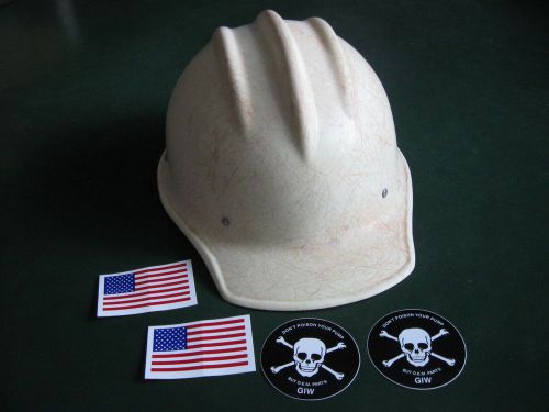 Vtg ed bullard sf-usa 502 fiberglass hard hat &amp; stickers for sale