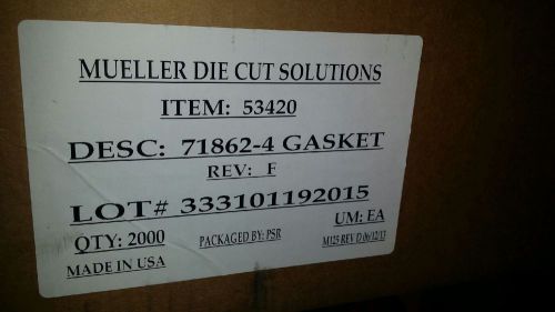 Mueller Die Cut Solutions Gasket (Quanity 1000) ITEM # 53420