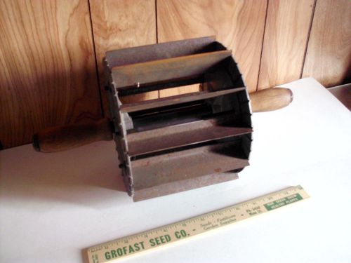 Antique Miller Bun Divider - Pat 1907 Commercial Dough Roller with Wood Handles