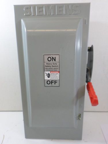 Used Siemens HF363 100 amp 600 volt fusible safety switch indoor