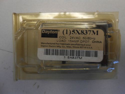 Dayton ice cube relay 5x837m coil 24 vac 15 amp dpdt for sale