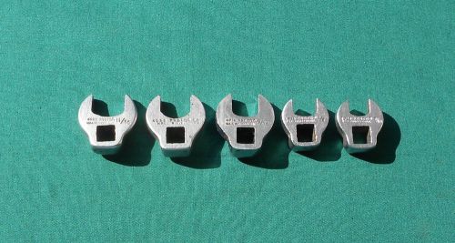 5 PROTO TOOLS 3/8&#034; DR. CROWS FOOT SOCKET WRENCHES