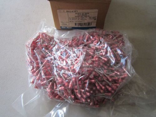 Box / 1000 thomas &amp; betts ra147pt sta-kon pin terminals red nylon nos for sale