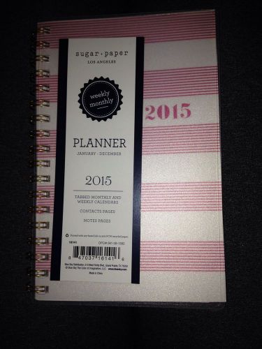 Los Angeles for Target 2015 Sugar Paper Pink Pinstripe Weekly/Monthly Planner