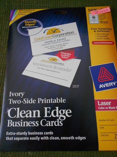 Avery Clean Edge Business Cards.8876.Laser