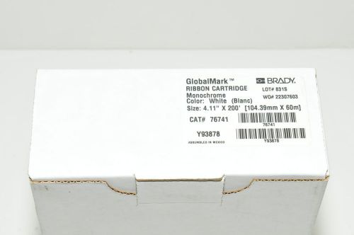Brady Global Monochrome WHITE  Ribbon Cartridge PN 76741 Y93878 NEW