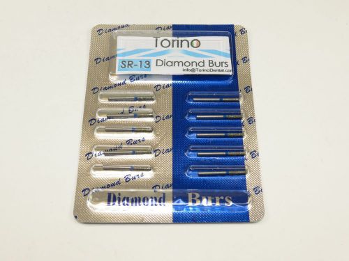 Dental Diamond Burs Conical Trunk Lab SR-13 FG Set /1 Pack 10 Pcs TORINO