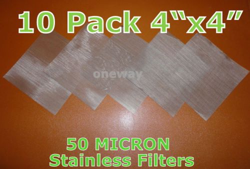 (10 Pack) 4&#034;x4&#034;- 50 Micron Mesh 710 Filters, True Fine Mesh