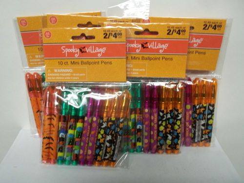 Lot of 6 Spooky Village Mini Ballpoint Pens 60 total Pens