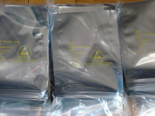 Lot of 100 3M Static Shielding Bags Anti ESD 3&#034; x 5&#034; for 2.5&#034; Laptop Hard Drives