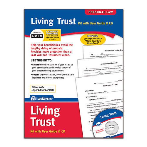 Adams Business Forms Living Trust Forms and Instructions Kit Set of 384