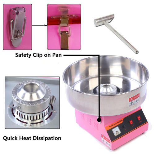 Stainless 1030W Electric Commercial Cotton Candy Floss Maker Machine Low Noise