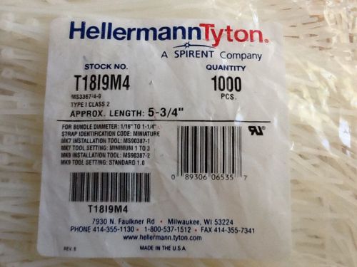 HellermannTyton cable ties - 1000 count