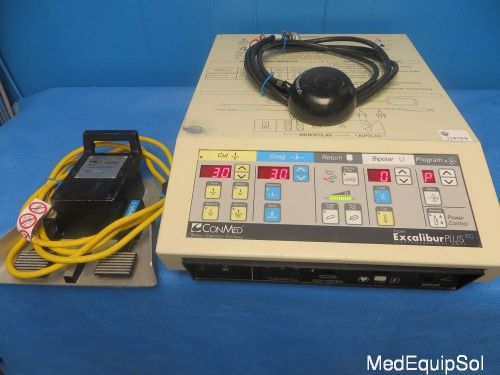 Conmed excaliber plus pc w/monopolar &amp; bipolar foot switches for sale