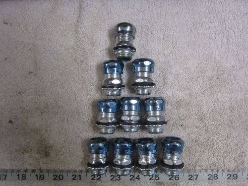 T&amp;b thomas &amp; betts sc 1/2&#034; watertight emt compression connector lot of 10, new for sale