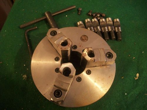 7 7/8&#034; 3 jaw lathe chuck with cam lock mounting bolts for sale