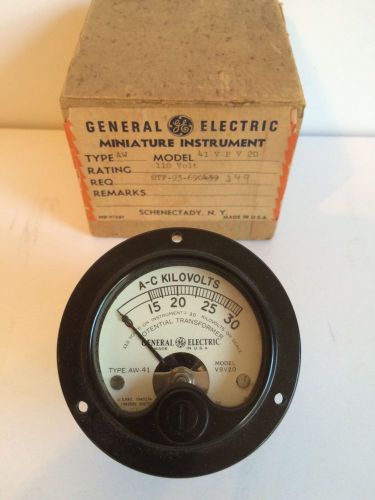 Vintage General Electric Panel Meter W/Box and Screws, NOS