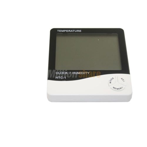 LCD Digital Alarm Clock Thermometer Hygrometer Temperature Gauge Humidity Meter