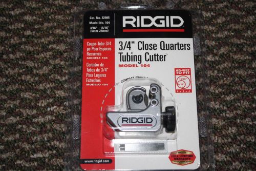 RIDGID 3/4&#034; CLOSE QUARTERS TUBING CUTTER MODEL 104